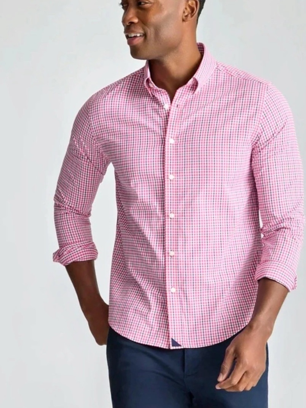 UNTUCKit Mens XL Red Pink Plaid
Check Button Down Shirt 100% Cotton
Long Sleeve